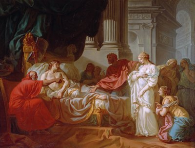 Antiochus en Stratonice, 1774 door Jacques Louis David